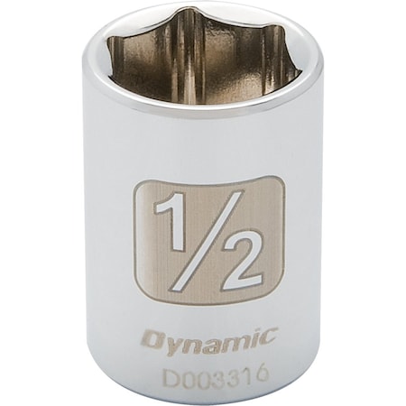Dynamic 1/4" Drive, 1/2" SAE Socket, 6 Points D003316